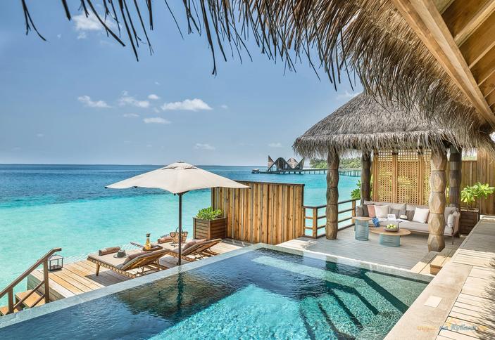 Water Villa With Pool Sunset