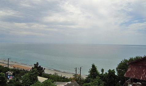 Вид из окна гостиницы Hotel на море, г. Сочи, Лазаревский район, п. Солоники