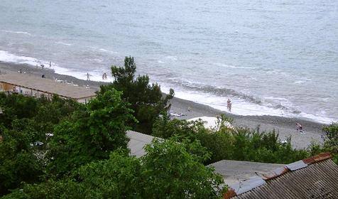 Вид из окна гостиницы Hotel на море, г. Сочи, Лазаревский район, п. Солоники