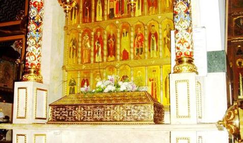 ковчег-мощевик в женском монастыре во имя иконы Божией Матери «Всецарица». Краснодар
