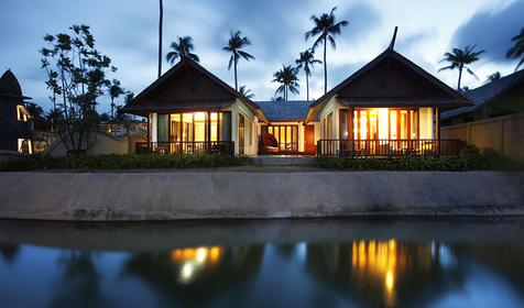 Beach front pool villas
