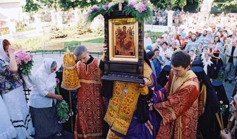 Икона Всецарица прибыла в женский монастырь во имя иконы «Всецарица». Краснодар