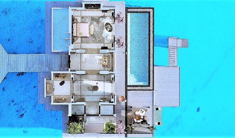 Water Villa With Pool Sunset