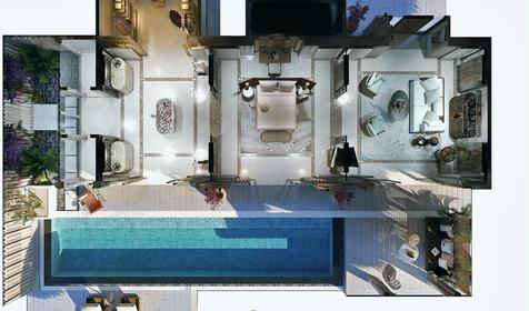 Luxury Sunset Water Villa With Pool