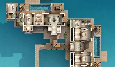 Three Bedroom Ocean Residence With Two Pools