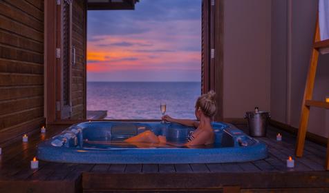 Sunset Jacuzzi Water Villa