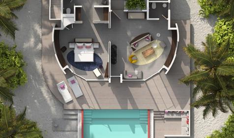 Beach Villa with Pool