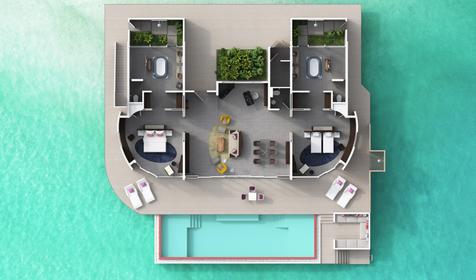 Two Bedrooms Overwater Residence With Pool
