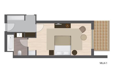 Villa Terrace with One Room